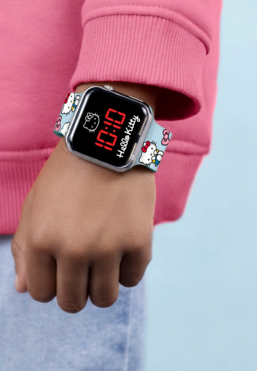 Hello Kitty LED-Uhr mit Bedrucktem Armband