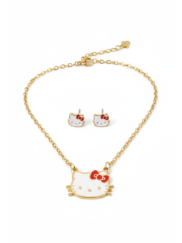 Ensemble Boucles d’Oreilles et Collier Hello Kitty & Friends – Multicolor
