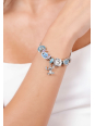 Disney BH00392RL-7 Versilbertes Stitch Charm-Armband | Diademita