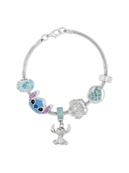 Bracelet à Breloques Stitch Plaqué Argent – Multicolor