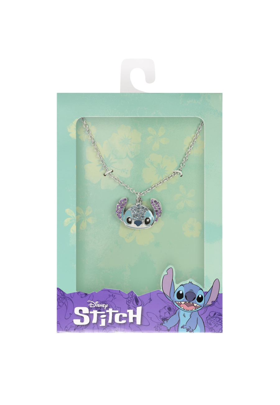Stitch Kristall-Kopf Anhänger Halskette