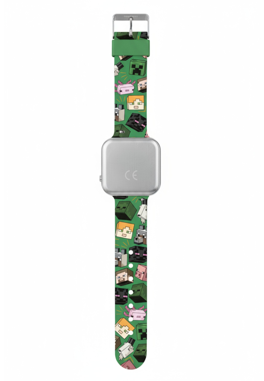 Minecraft Charakter LED-Uhr mit Print