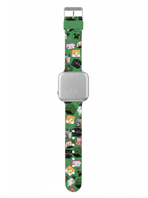 Minecraft Charakter LED-Uhr mit Print