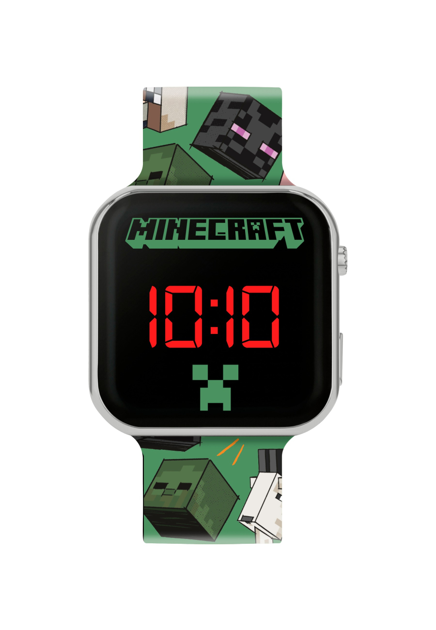 Minecraft Charakter LED-Uhr mit Print