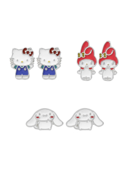 Sanrio HK50178 Hello Kitty & Friends 3 pcs Earring Set | Diademita