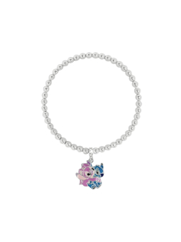 Stitch & Angel Pendant Expander Bracelet – Rose