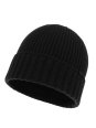 Herren-Wintermütze Bruner – Schwarz, 100% Extra Feine Merinowolle, Nahtlos
