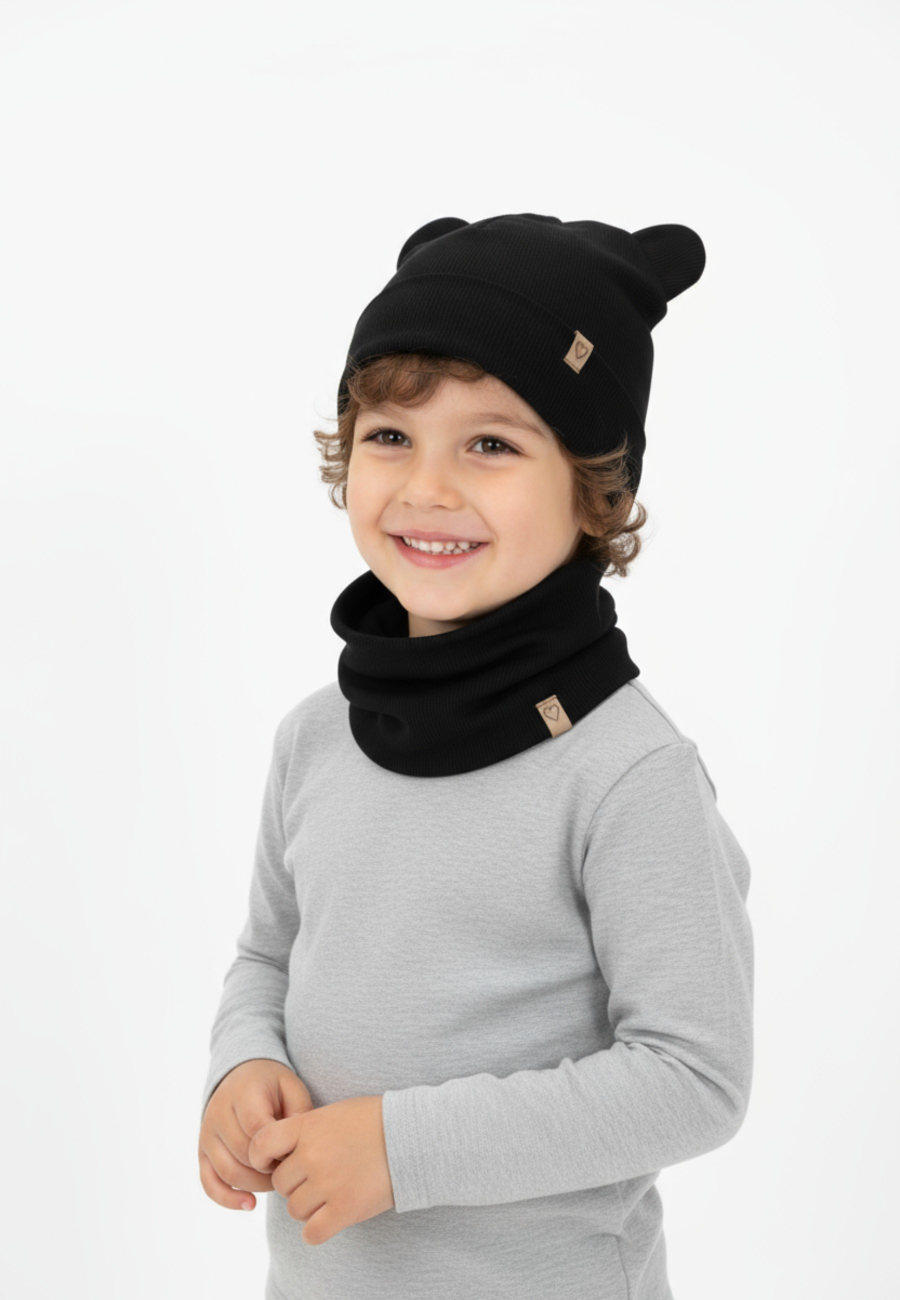 Ensemble Printemps/Automne pour Fille – Bonnet et Écharpe Tube, Coton Luminia