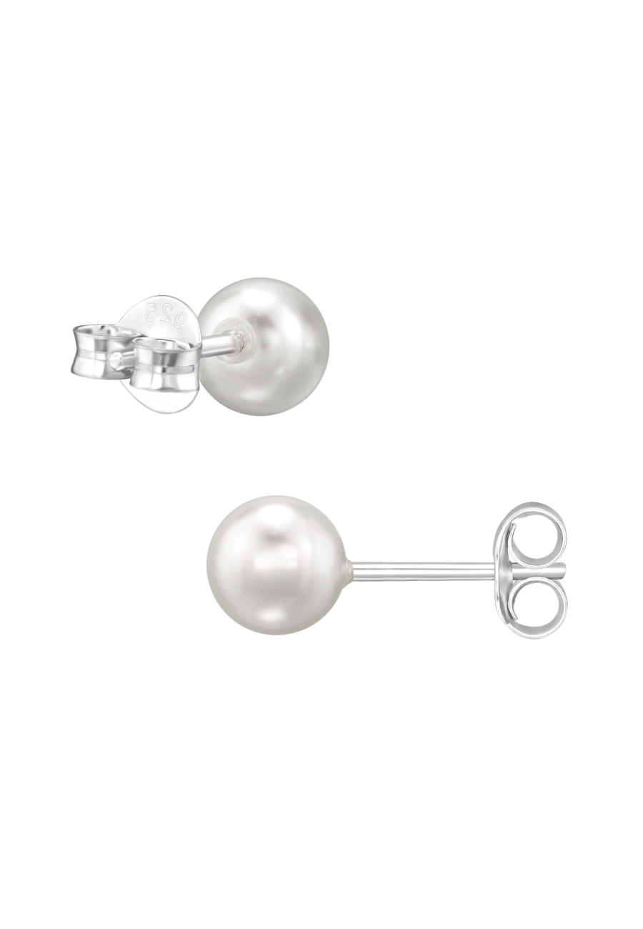 Maxte ES-PGL6 6mm Sterling Silver Ear Studs with Glass… | Diademita