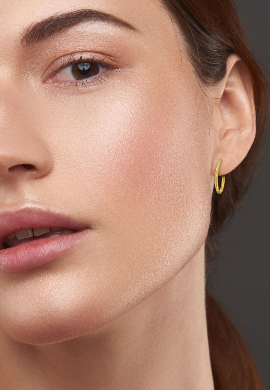 Maxte SEG-1608-GD 30 mm Edelstahl Creolen in Gold mit… | Diademita