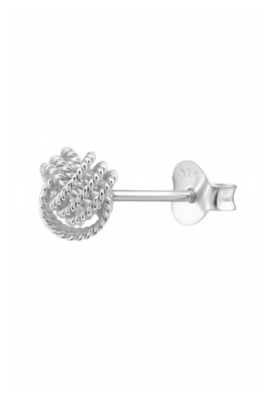 Puces d'Oreilles Nœud en Argent