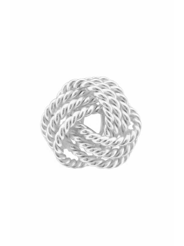 Silberne Knoten-Ohrstecker