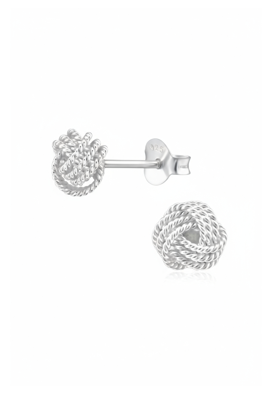 Puces d'Oreilles Nœud en Argent