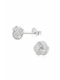 Silberne Knoten-Ohrstecker
