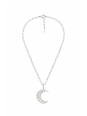 Collier Lune Croissante en Argent pour Enfants avec Zircone Cubique