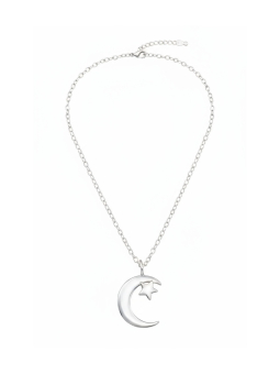 Maxte FORZ25-TOP-JB8817 Collier Lune et Étoile en Argent… | Diademita