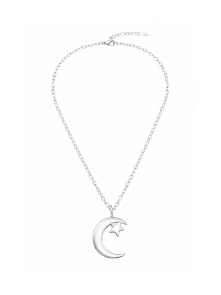 Collier Lune et Étoile en Argent  Export to Sheets