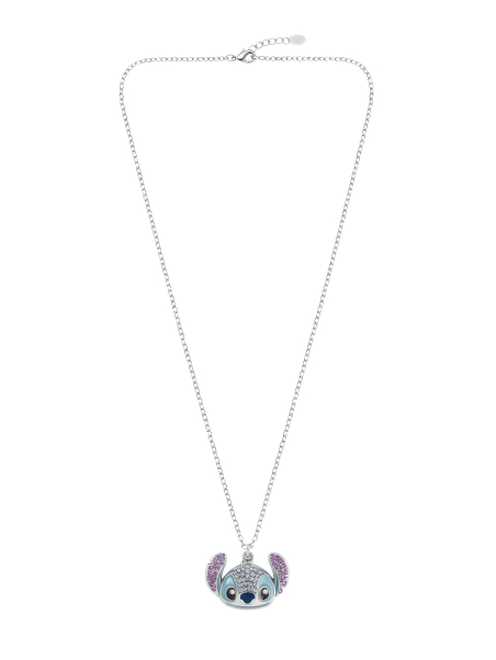 Stitch Kristall-Kopf Anhänger Halskette