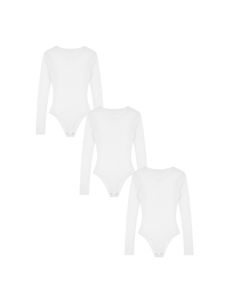 Maxte 9006 BASIC MAX Long-Sleeve Bodysuit Women 3 Pack | Diademita
