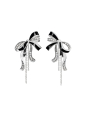 Silver Bow Stud Earrings – Lovely Romance