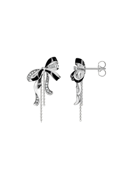 Silver Bow Stud Earrings – Lovely Romance