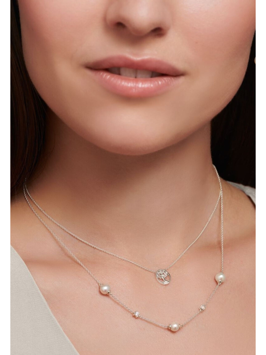 Collier en Argent avec Pierres Blanches