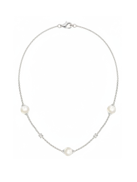 Collier en Argent avec Pierres Blanches