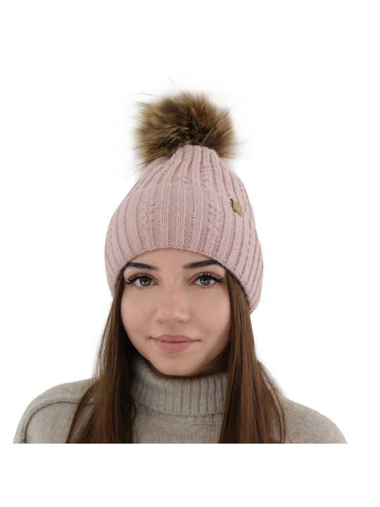 Maxte 6979 Damen-Wintermütze – Savona mit Bommel | Diademita
