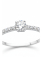 Bague Solitaire en Argent avec Zircone Cubique