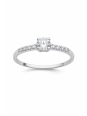Bague Solitaire en Argent avec Zircone Cubique