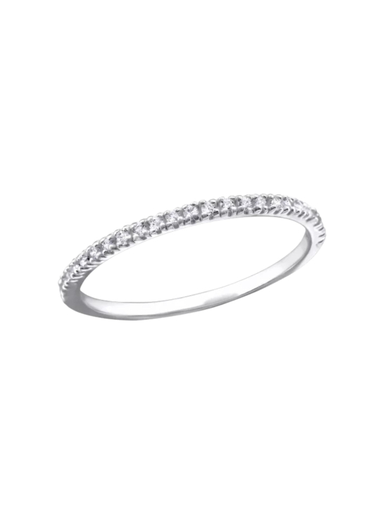 Maxte RG-JB7441-22434 Zilveren Lijnring met Cubic Zirconia | Diademita