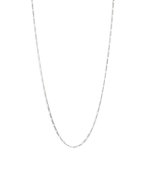 Charm necklace Figaro design silver