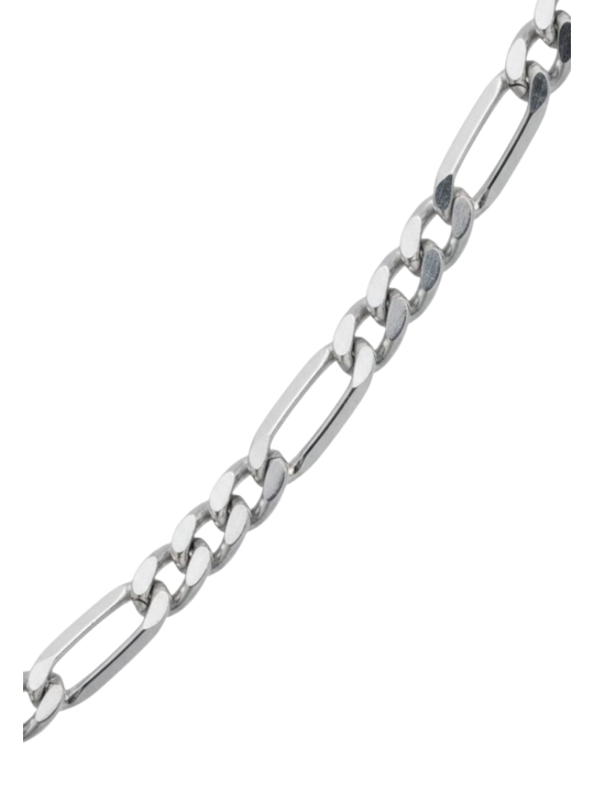 Charm necklace Figaro design silver