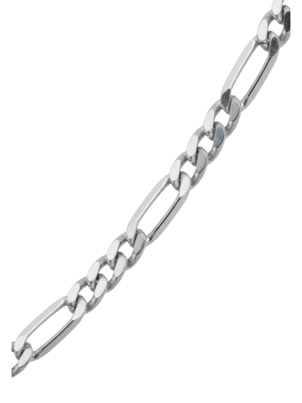 Charm necklace Figaro design silver