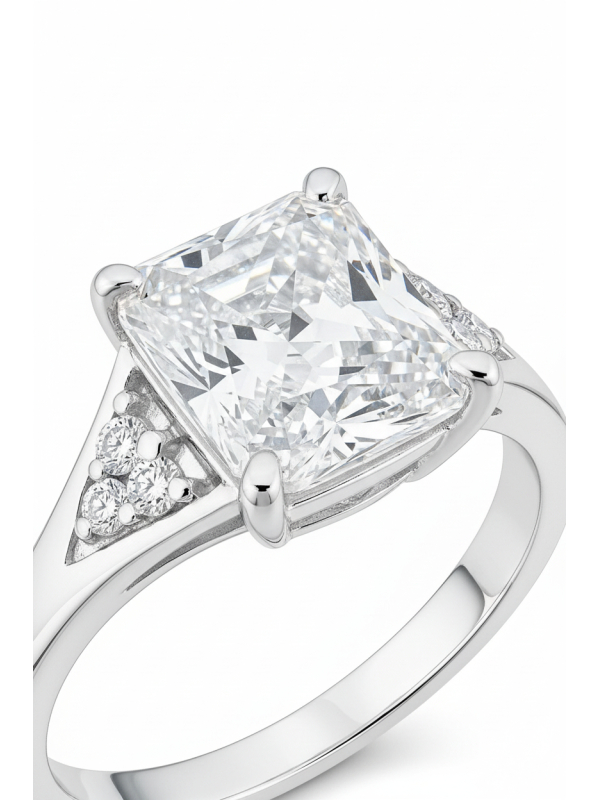 Ring Weiße Steine Silber