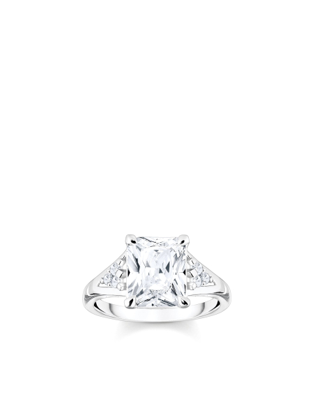 Ring Weiße Steine Silber