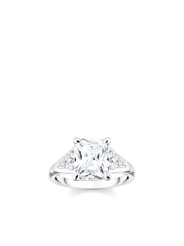 Ring Weiße Steine Silber