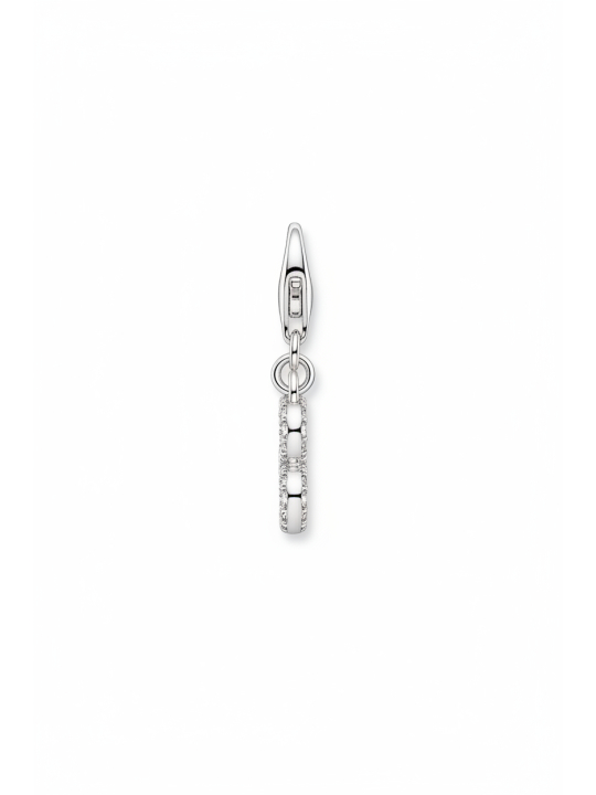 Charm-Anhänger Nummer "8" Zirkonia