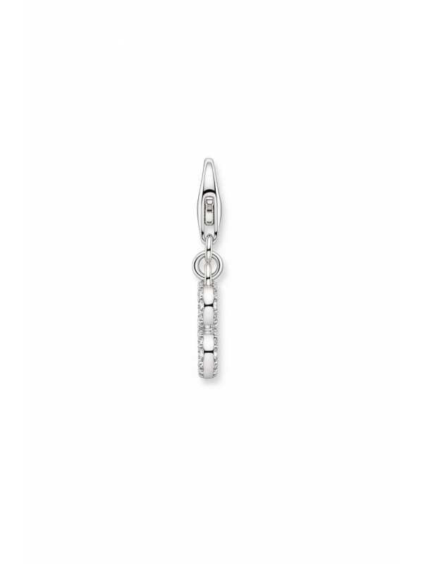 Charm-Anhänger Nummer "8" Zirkonia
