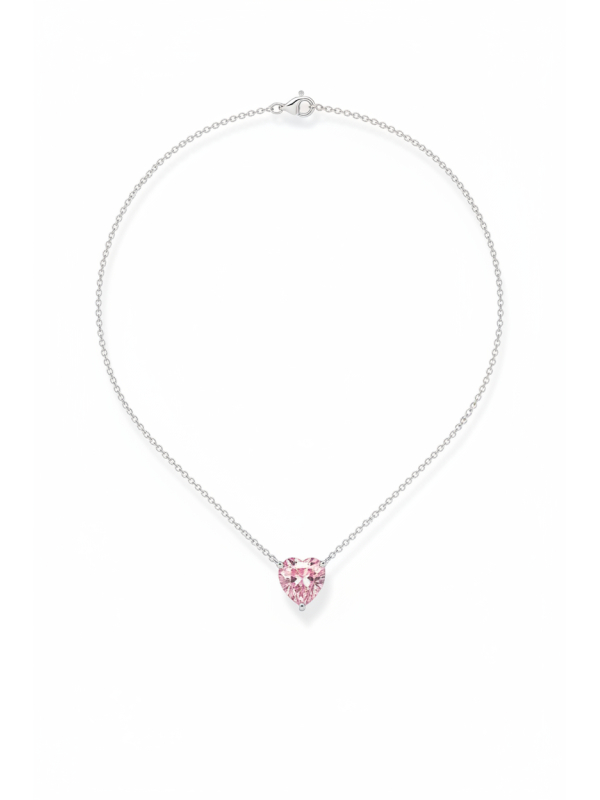 Collier Drop Rose Zirconia