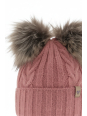 Ensemble d’Hiver pour Fille – Bonnet et Tour de Cou Rose avec Deux Pompons Amala