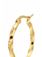Curved Wire Stainless Steel Gold Color Hoops with French Lock