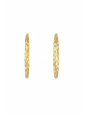 Maxte SEG-1623-GD Twisted Wire Gold Stainless Steel Hoops | Diademita