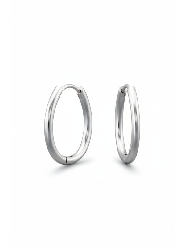 Maxte SEG-1679-SS Créoles Huggie en Acier Inoxydable | Diademita