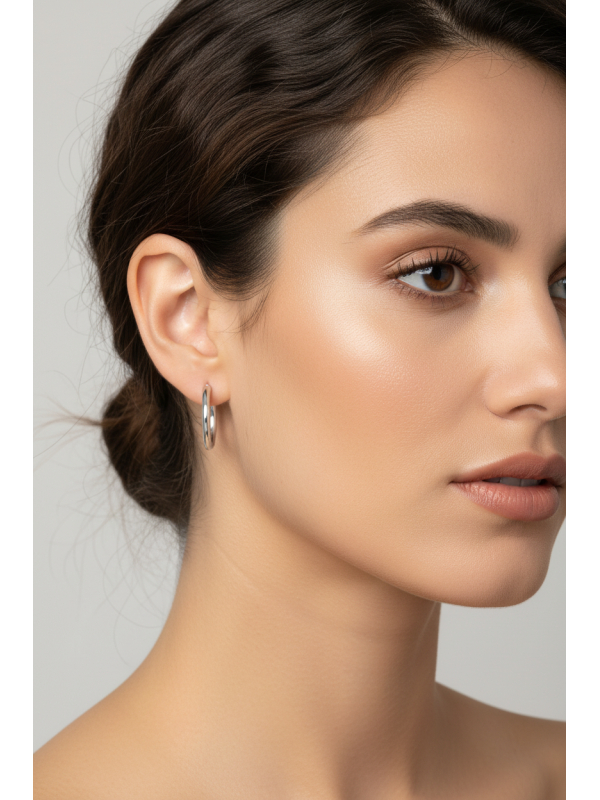Maxte SEG-1679-SS Stainless Steel Huggie Hoops | Diademita