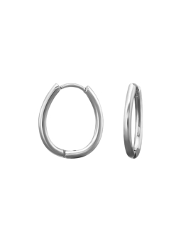 Stainless Steel Huggie Hoops – Silver