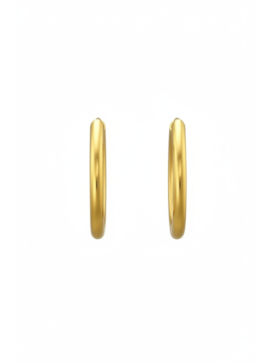 Maxte SEG-1679-GD Goldfarbene Edelstahl-Huggie-Creolen | Diademita