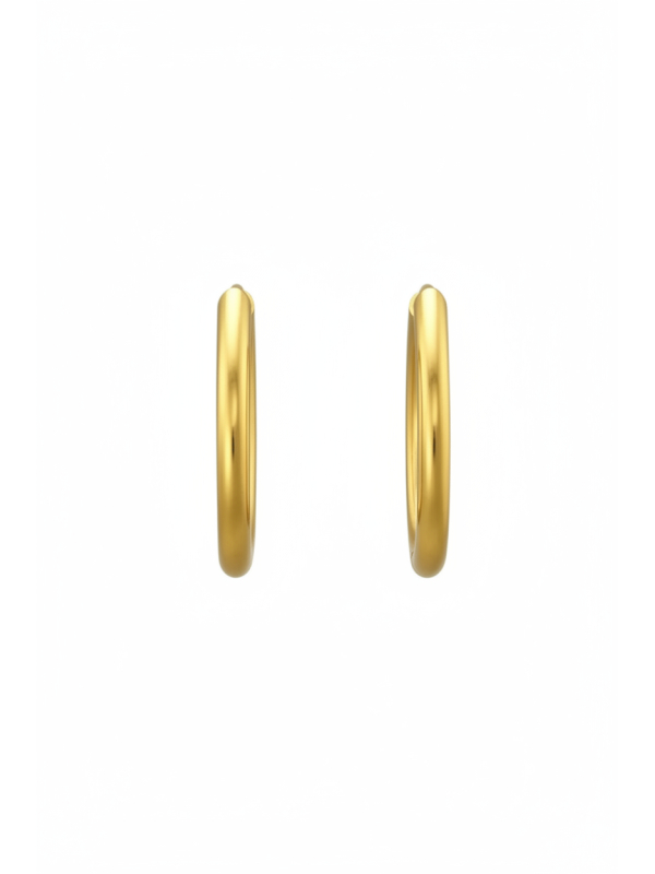 Maxte SEG-1679-GD Goldfarbene Edelstahl-Huggie-Creolen | Diademita