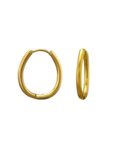 Maxte SEG-1679-GD Goldfarbene Edelstahl-Huggie-Creolen | Diademita