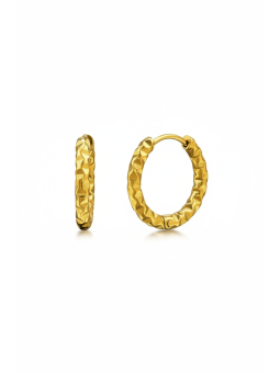 Maxte SEG-1616-GD Diamond Cut Stainless Steel Huggie Hoops | Diademita